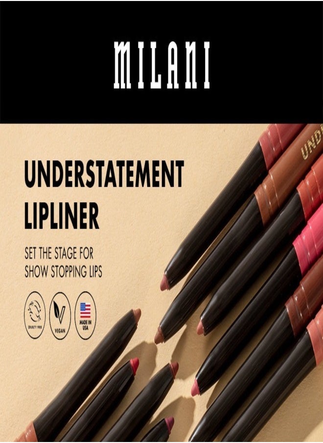 Milani Understatement Lipliner - 110 Nude Entrance – Long-Lasting, Creamy & Smudge-Proof Lip Pencil for Precise Definition