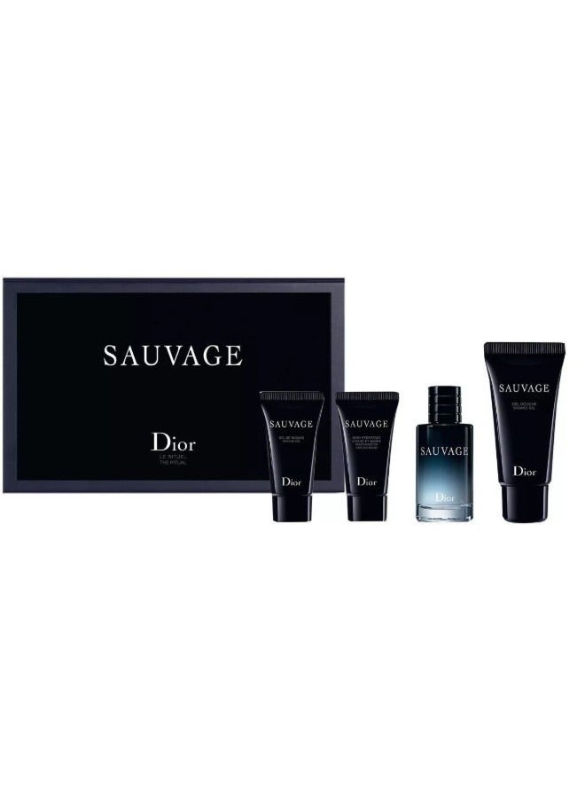 Sauvage Mini Gift Set EDT 10ml + SG + Shaving Gel 5ml + Moisturizer 40ml