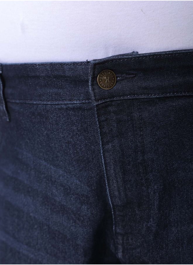 Men Plus Size Vintage Straight Fit Solid Mid-Rise Stretchable Jeans