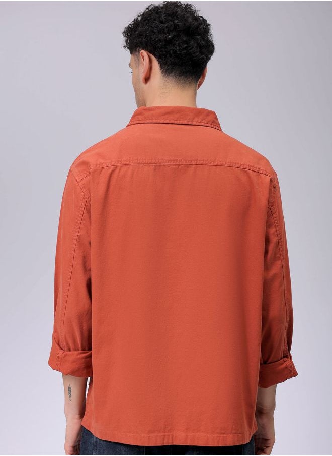 Men Relaxed Solid Carpenter Trucker Jacket
