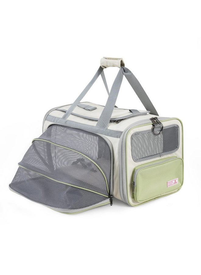 Pawaii Cat Carrier with ID Tag, TSA Airline Approved Cat Carrier, Soft Sided Collapsible Pet Travel Carrier, Foldable Cat Travel Bag, Protable, Comfortable, Convenient Cat Travel Carrier