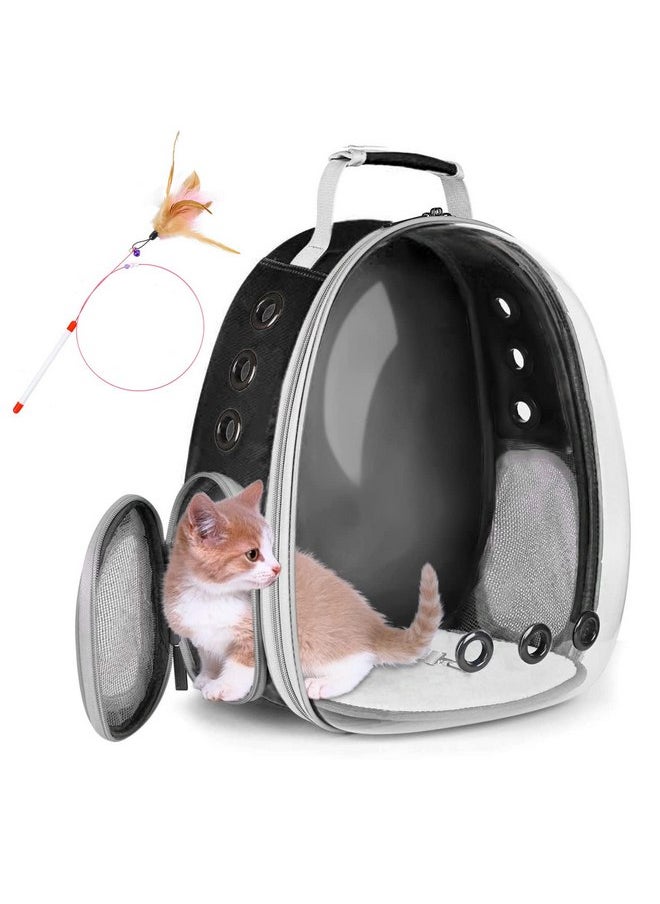 Cat Backpack Carrier, Pet Bubble Backpacks Airline Approved, Clear Space Capsule Pet Travel Carrying Bag Bookbag for Small Medium Cat Dog Puppy Kitten Bunny Bird with Hiking Walking Outdoor Use