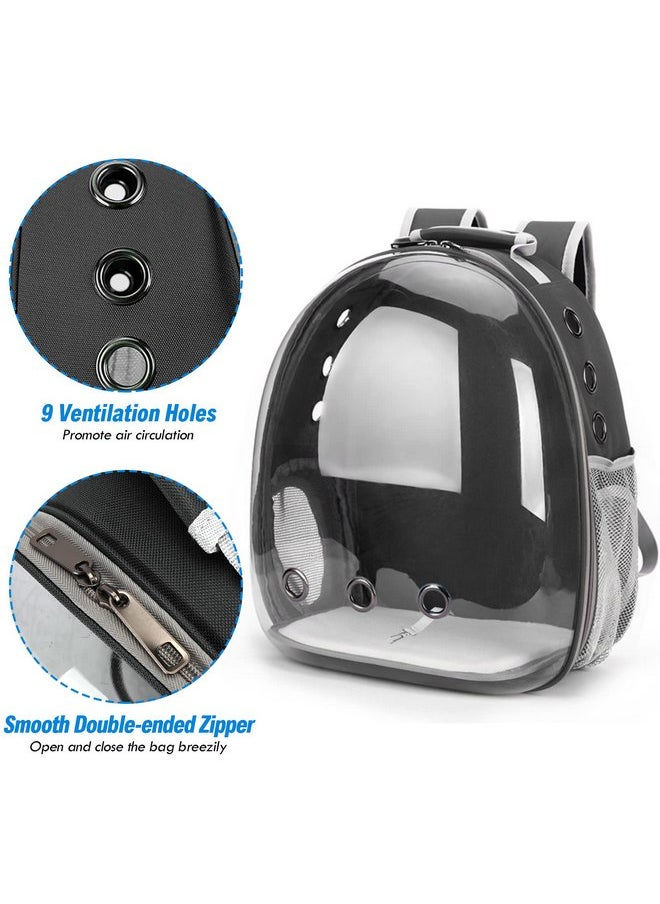 Cat Backpack Carrier, Pet Bubble Backpacks Airline Approved, Clear Space Capsule Pet Travel Carrying Bag Bookbag for Small Medium Cat Dog Puppy Kitten Bunny Bird with Hiking Walking Outdoor Use