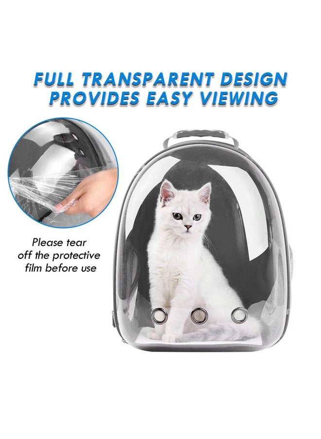 Cat Backpack Carrier, Pet Bubble Backpacks Airline Approved, Clear Space Capsule Pet Travel Carrying Bag Bookbag for Small Medium Cat Dog Puppy Kitten Bunny Bird with Hiking Walking Outdoor Use