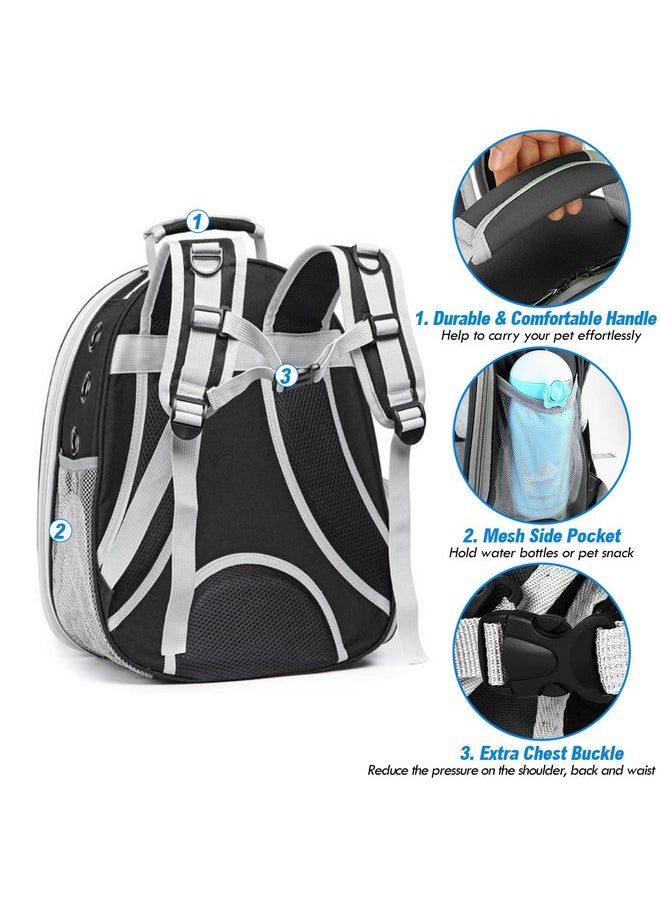 Cat Backpack Carrier, Pet Bubble Backpacks Airline Approved, Clear Space Capsule Pet Travel Carrying Bag Bookbag for Small Medium Cat Dog Puppy Kitten Bunny Bird with Hiking Walking Outdoor Use