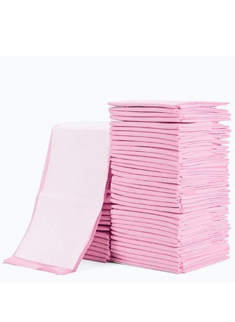 Disposable Changing pads Pink (Pack Of 90) for Baby 60 cm X 45 cm Soft Ultra Absorbent Waterproof Diaper Mess-Free Changing Mat Liners Baby Changing Mat Cover Bed Pads