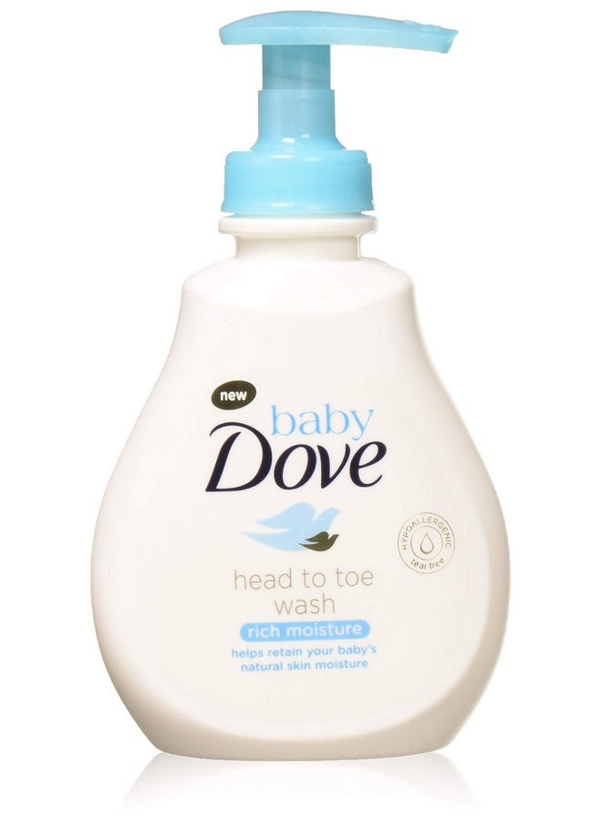 Baby Dove Head to Toe Wash, Rich Moisture, 6.76 Ounce (Pack of 6)