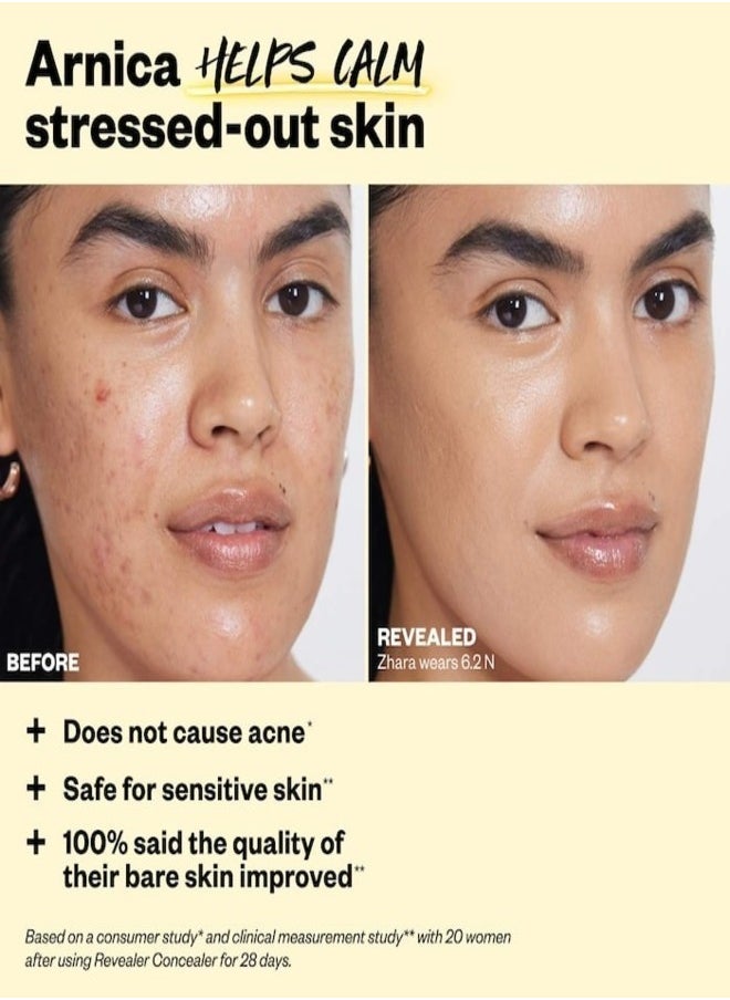 Kosas Revealer Super Creamy & Brightening Concealer with Caffeine & Hyaluronic Acid, Tone 8.1 O - Tan+ With Olive Cool Undertones 5g - Medium to Full Coverage