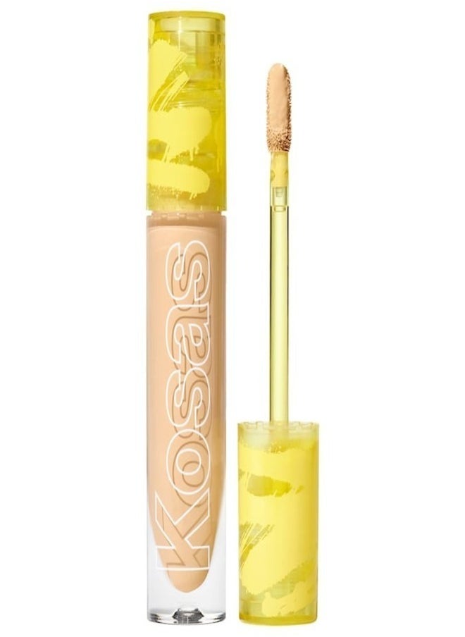 Kosas Revealer Super Creamy & Brightening Concealer with Caffeine & Hyaluronic Acid, Tone 6.5 O - Tan With Olive Undertones 5g - Medium to Full Coverage