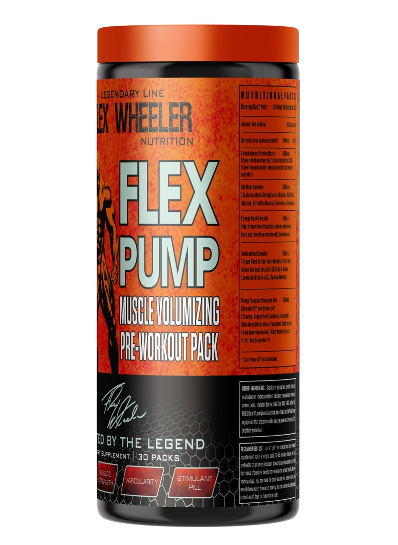 Flex Wheeler Nutrition Flex Pump Muscle Volumizing Pre-Workout Pack - Maximum Strength & Vascularity