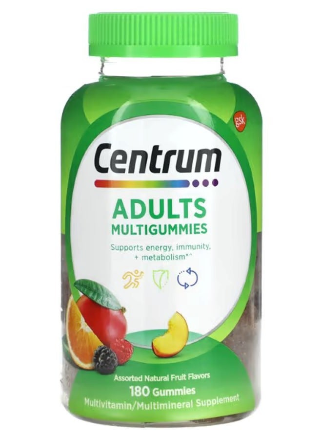 Adults Multigummies Natural Fruit Flavors 180 Gummies