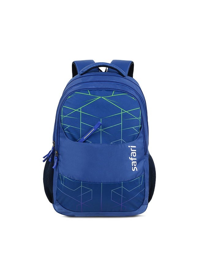 Safari Hitech Large Size 35 Ltrs Water Resistant Standard Backpack - Blue