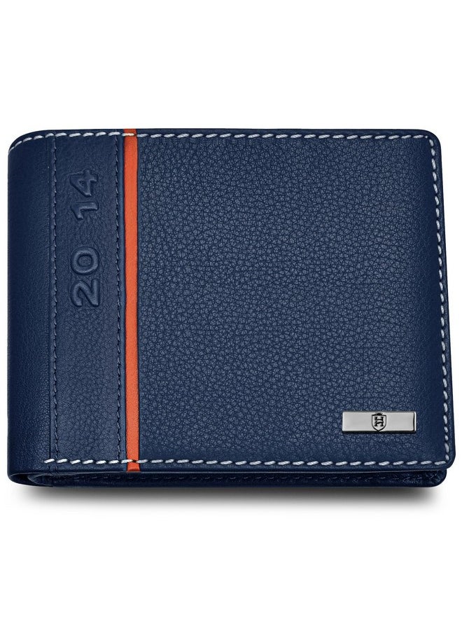 HORNBULL Miller Wallet for Men | Stylist Mens Wallet with RFID Blocking | Wallet Men Genuine Leather Navy | Gift for Men