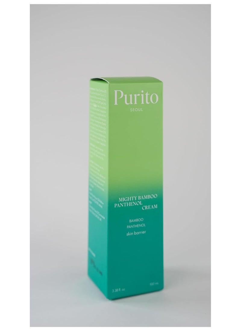 PURITO Mighty Bamboo Panthenol Cream, Glow Cream, Skin Barrier Repair, for All Skin Types, Daily Face Moisturizer, Glass skin, Vegan & Cruelty-Free, Korean Skin Care 3.38fl.oz / 100ml