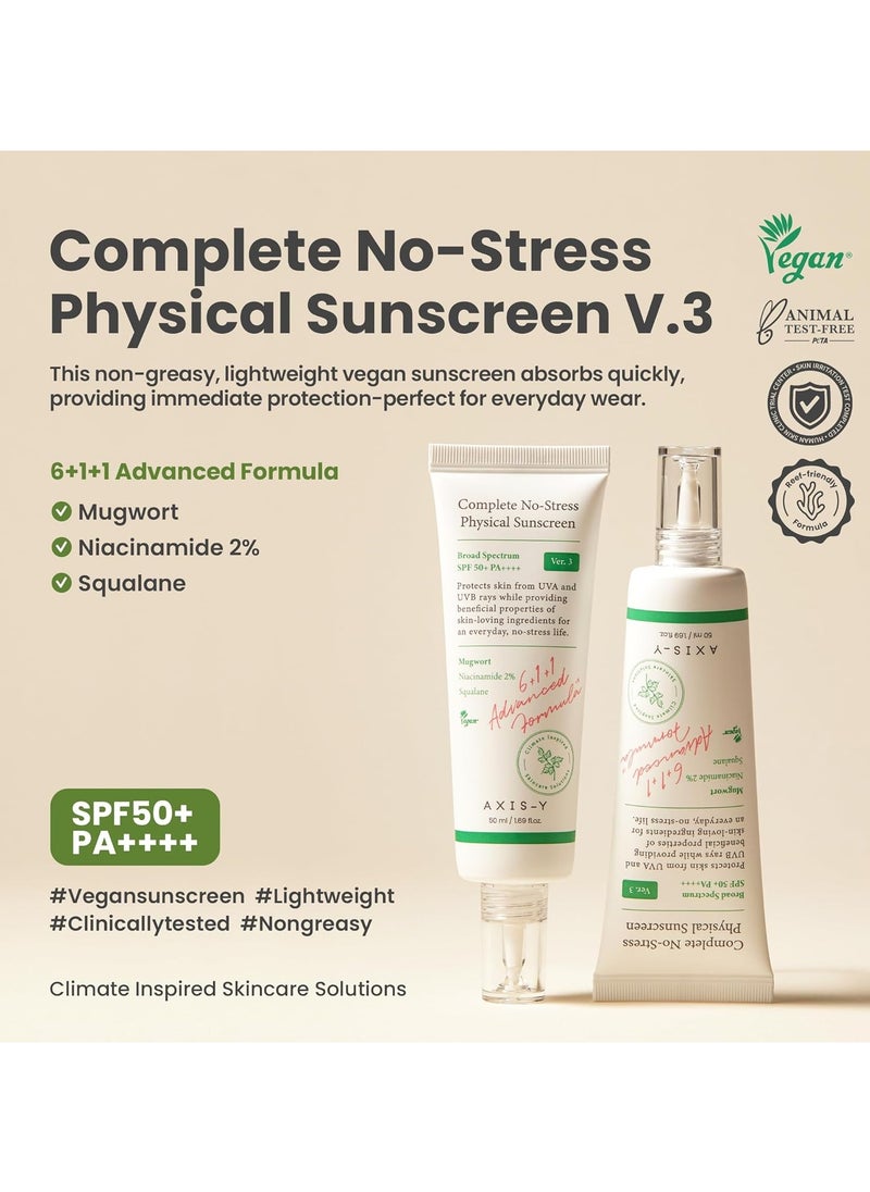 AXIS-Y Dark Spot Correcting Glow Serum and Complete No Stress Physical Sunscreen Duo Pack