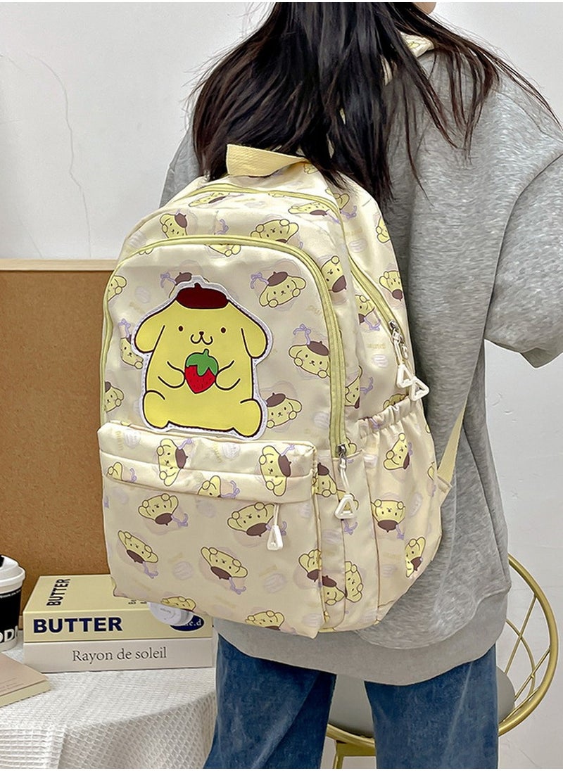 PompomPurin Backpack for School Kids Backpack Laptop Backpack School Bag Cute Anime Backpack for Girls Boys