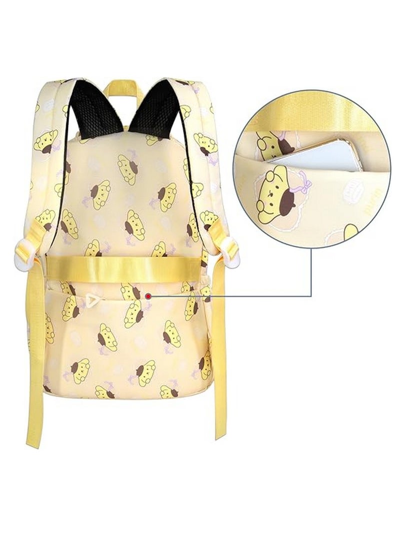 PompomPurin Backpack for School Kids Backpack Laptop Backpack School Bag Cute Anime Backpack for Girls Boys
