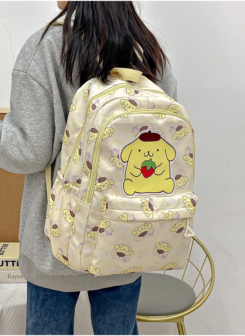 PompomPurin Backpack for School Kids Backpack Laptop Backpack School Bag Cute Anime Backpack for Girls Boys