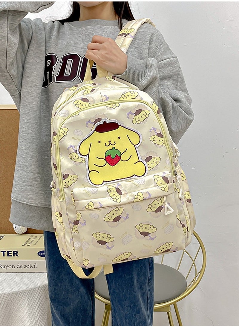 PompomPurin Backpack for School Kids Backpack Laptop Backpack School Bag Cute Anime Backpack for Girls Boys