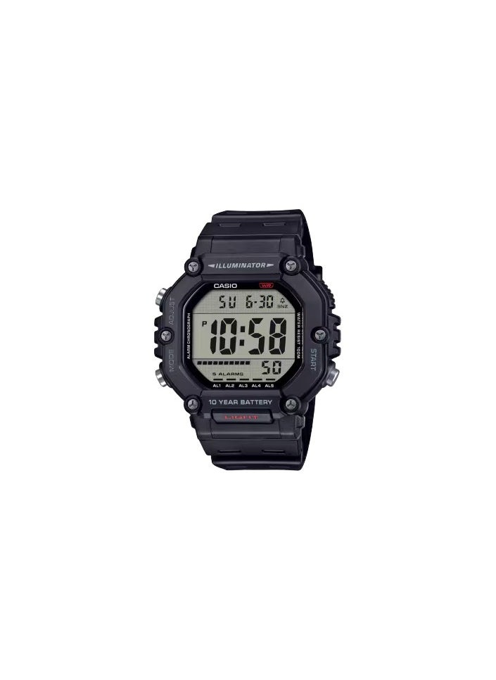 Casio Men's Watch Digital Dial with Black Resin Band, AE-1600H-1AVDF