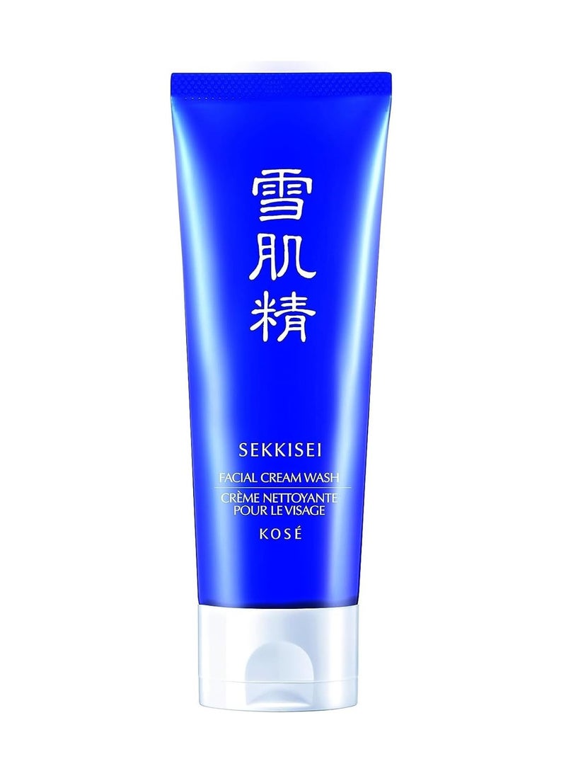 SEKKISEI Facial Cream Wash, Foaming Face Cleanser, 4.5 Ounce