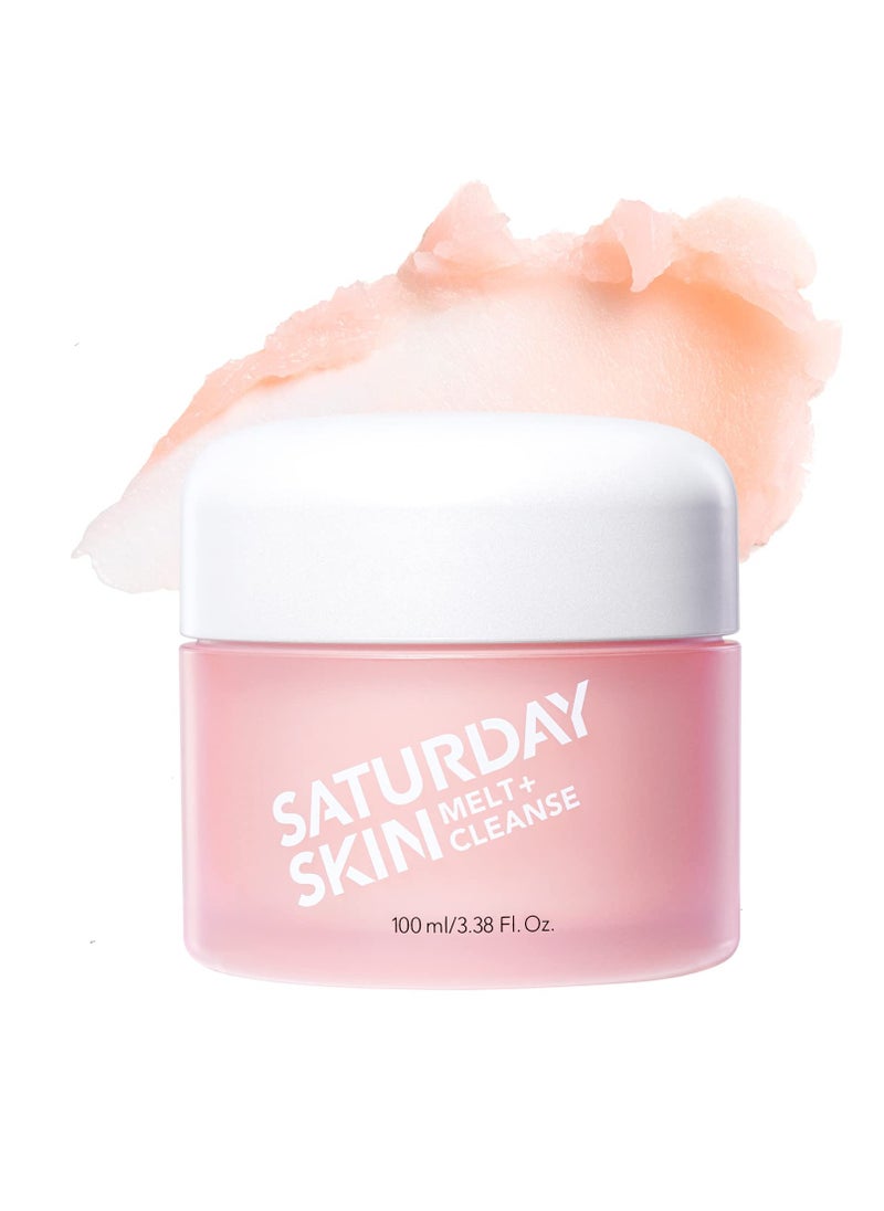 Saturday Skin Melt Cleanse Makeup Remover Balm Daily Cleansing Facial Balm to Oil Double Face Wash Vegan Remove Waterproof Makeup and Mascara