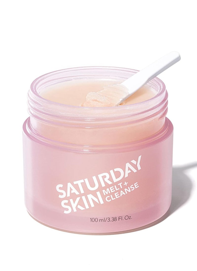 Saturday Skin Melt Cleanse Makeup Remover Balm Daily Cleansing Facial Balm to Oil Double Face Wash Vegan Remove Waterproof Makeup and Mascara