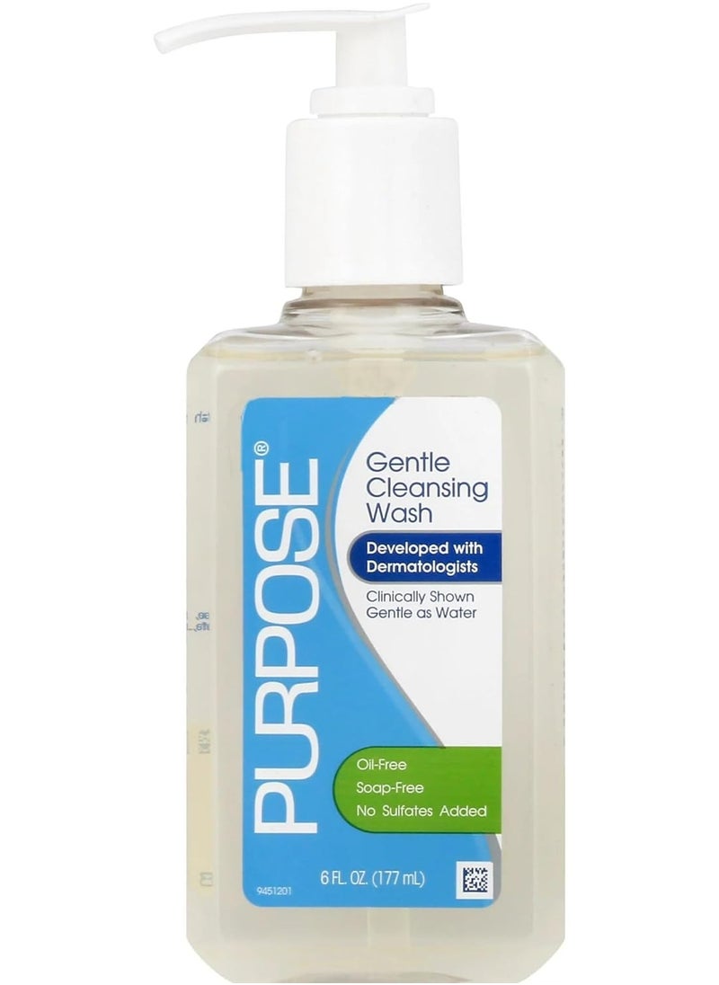 Purpose Gentle Cleansing Wash, 6-Ounce Pump Bottle