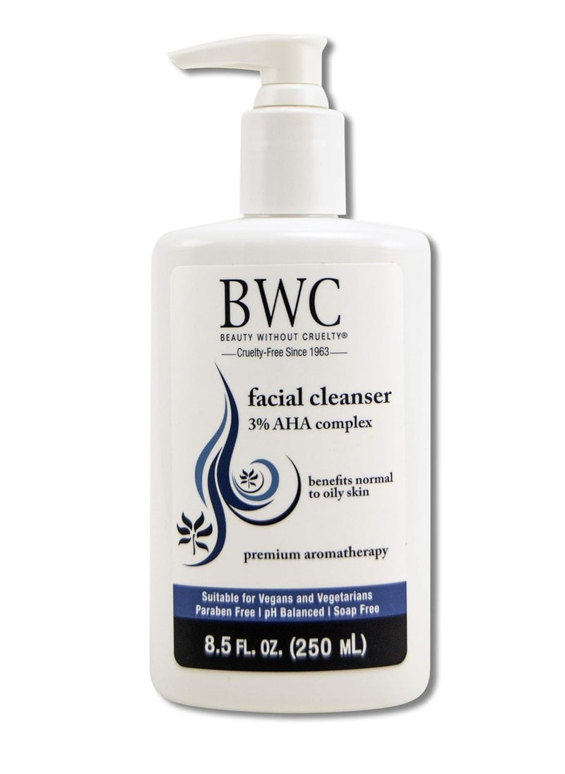 Beauty Without Cruelty A.H.A. 3% Facial Cleanser, 8.5 ozs.