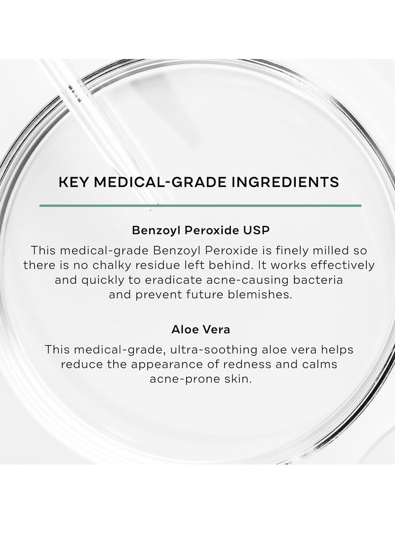 Replenix BP Acne Wash, Oil-Free Benzoyl Peroxide Face Cleanser with Medical-Grade Ingredients for Acne-Prone Skin (6.7 fl. oz)
