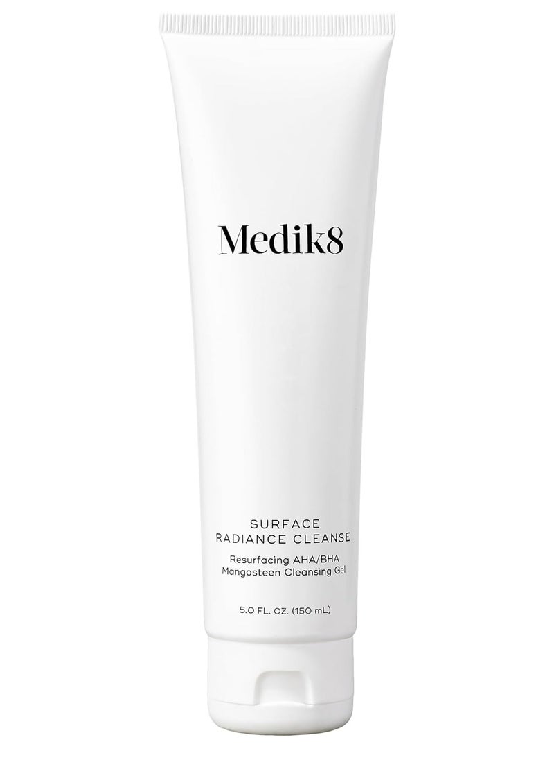Medik8 Surface Radiance Cleanse - AHA and BHA Daily Face Cleanser - Exfoliating, Gentle Foaming Face Wash - Anti-Aging Facial Cleanser - 5.0 oz