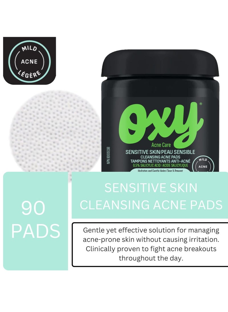 Oxy Medicated Acne Pads Sensitive 90's 0.37-Inches