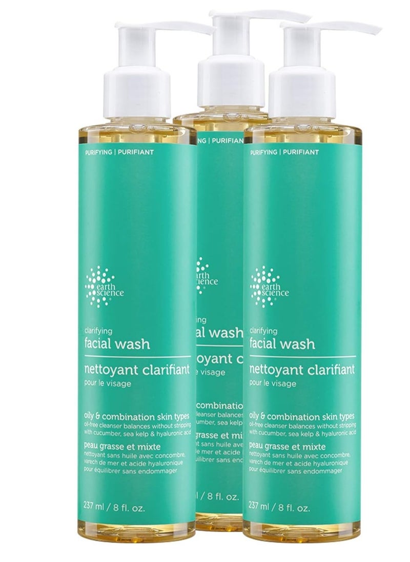 EARTH SCIENCE - Gentle Clarifying Facial Wash For Oily, Combination Skin Types (3pk, 8 fl. oz.)