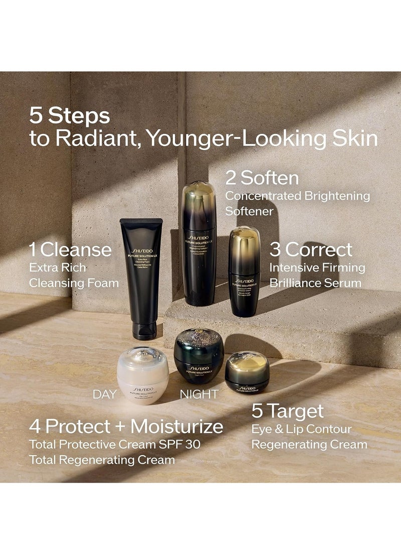 Shiseido Future Solution LX Extra Rich Cleansing Foam - 125 mL - Rich Foaming Cleanser for Smooth and Vibrant Skin - Non-Comedogenic - All Skin Types