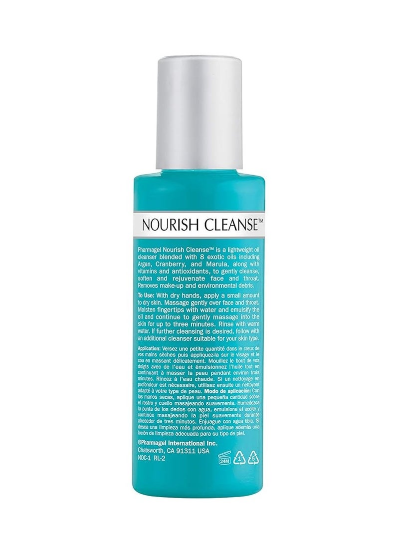 Pharmagel Nourish Cleanse Hydrating Facial Cleanser | Face Cleanser & Makeup Remover | Natural Face Wash for All Skin Types – 3.7 oz