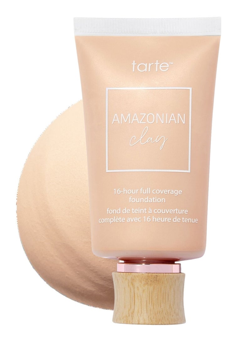 Tarte Amazonian Clay 16-Hour Full Coverage Foundation 18N Fair-Light Neutral | Long-Wear, Natural Finish for Fair-Light Skin | 1.7 oz / 50 ml