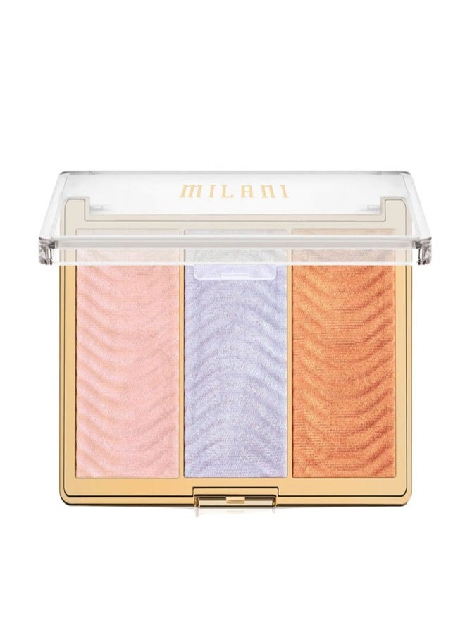 Milani Stellar Lights Highlighter Palette 02 – Intense Glow Trio with Ultra-Reflective Shimmer for a Radiant Finish