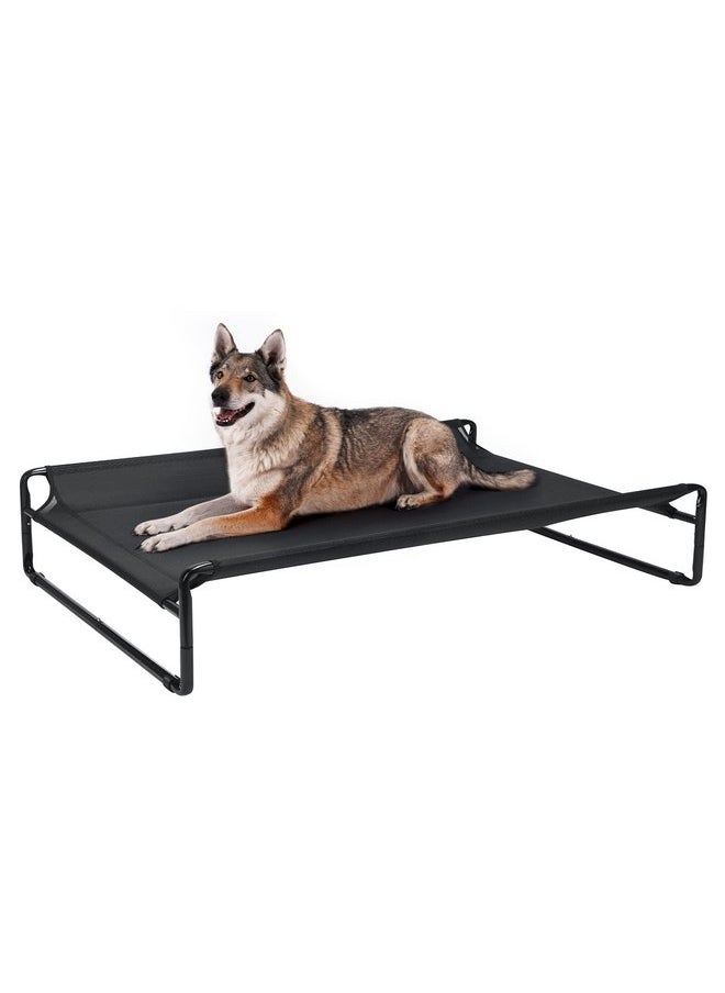 Veehoo Original Cooling Elevated Dog Bed, Outdoor Raised Dog Cots Bed for Large Dogs, Portable Standing Pet Bed with Washable Breathable Mesh, No-Slip Feet for Indoor Outdoor, X-Large, Black, CWC2201