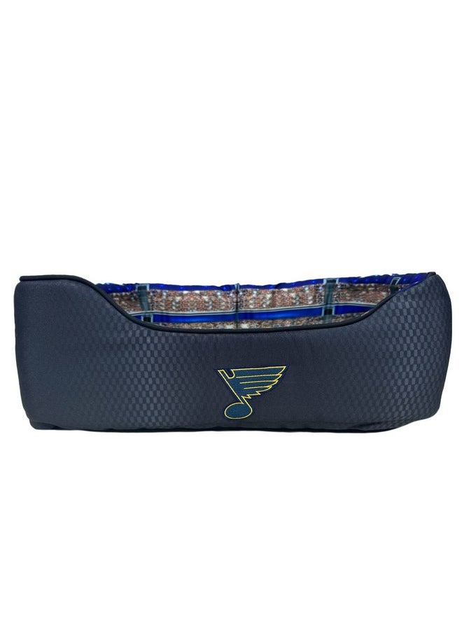 NHL St Louis Blues Stadium Dog Bed, Pet Pillow Bed for Dogs, Sporty Hockey Dog Bed and Lounge Cushion