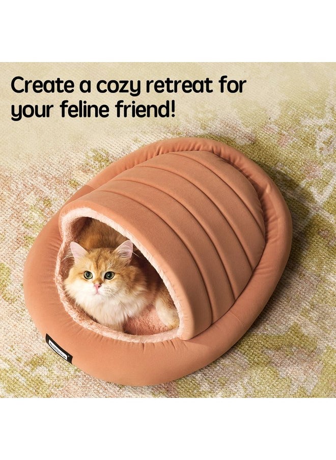 BALANCE 2 in 1 Cat Bed Cave for Kittens and Small Dogs, Cat Tents for Indoor Cats, Covered Cat Beds with Removable Cushion, Calming Cat Nest, Cat Hideaway, Washable Cat House with Non-Slip Bottom