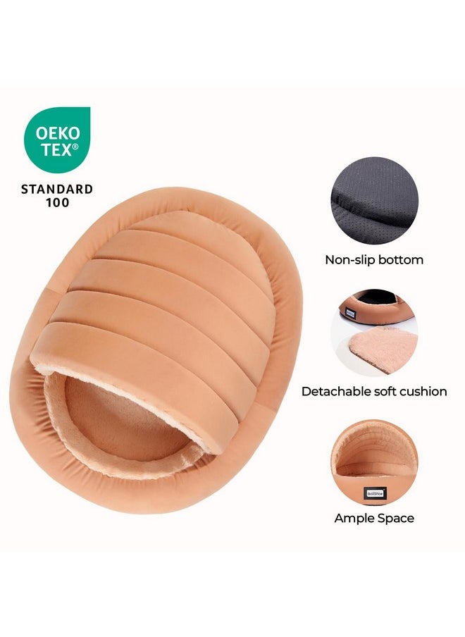 BALANCE 2 in 1 Cat Bed Cave for Kittens and Small Dogs, Cat Tents for Indoor Cats, Covered Cat Beds with Removable Cushion, Calming Cat Nest, Cat Hideaway, Washable Cat House with Non-Slip Bottom