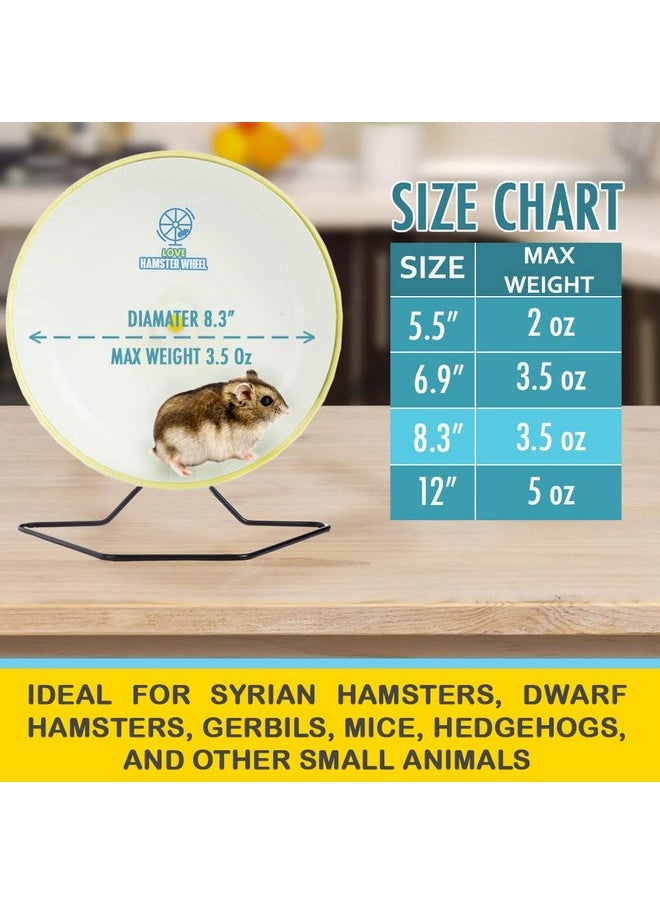 8.3 Inch Hamster Wheel Mini Hamster Wheel Quiet Hamster Wheel Hamster Accessories Hamster Toys Hamster Exercise Wheel Pet Wheel Silent Runner Exercise Wheel for Hamster, Gerbils, Mice