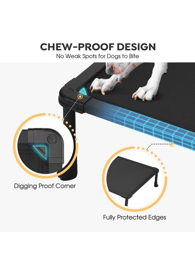 Veehoo Chew Proof Dog Bed, Non Chewable Dog Cots Beds for Large Dogs, Anti-Scratch Durable Dog Hammock Raised Place Bed for Dog Training Platform, Outdoor Cooling Dog Bed Off Ground, CWC2420ACP