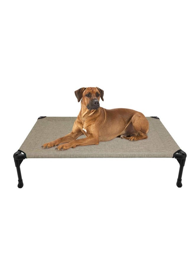 Veehoo Cooling Elevated Dog Bed, Portable Raised Pet Cot with Washable & Breathable Mesh, No-Slip Feet Durable Dog Cots Bed for Indoor & Outdoor Use, Large, CWC1803-L