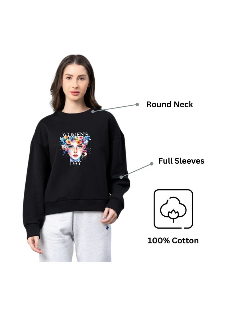 International Women’s Day Sweatshirt–Full Sleeve,100% Cotton|Soft,Warm&Comfortable|Ideal For Events,Casual Wear&Daily Outfits