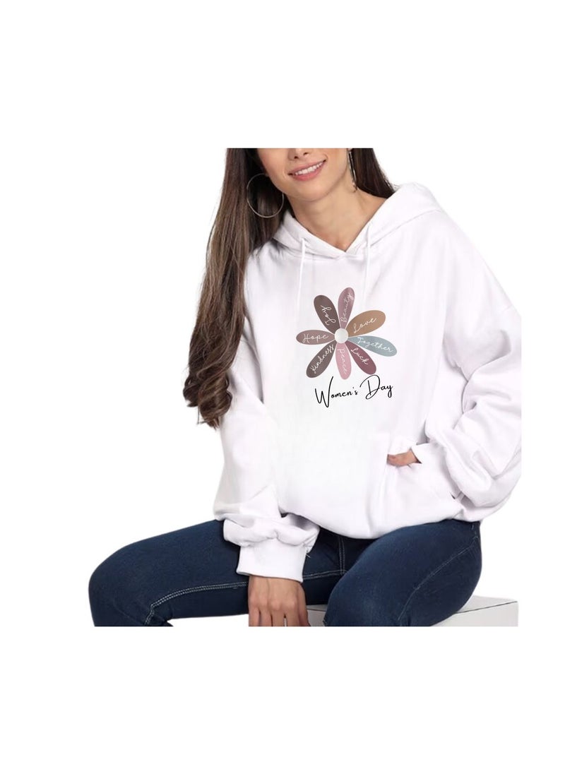 International Women’s Day Hoodie–Full Sleeve,100% Cotton|Soft,Warm&Comfortable|Ideal For Events,Casual Wear&Daily Outfits