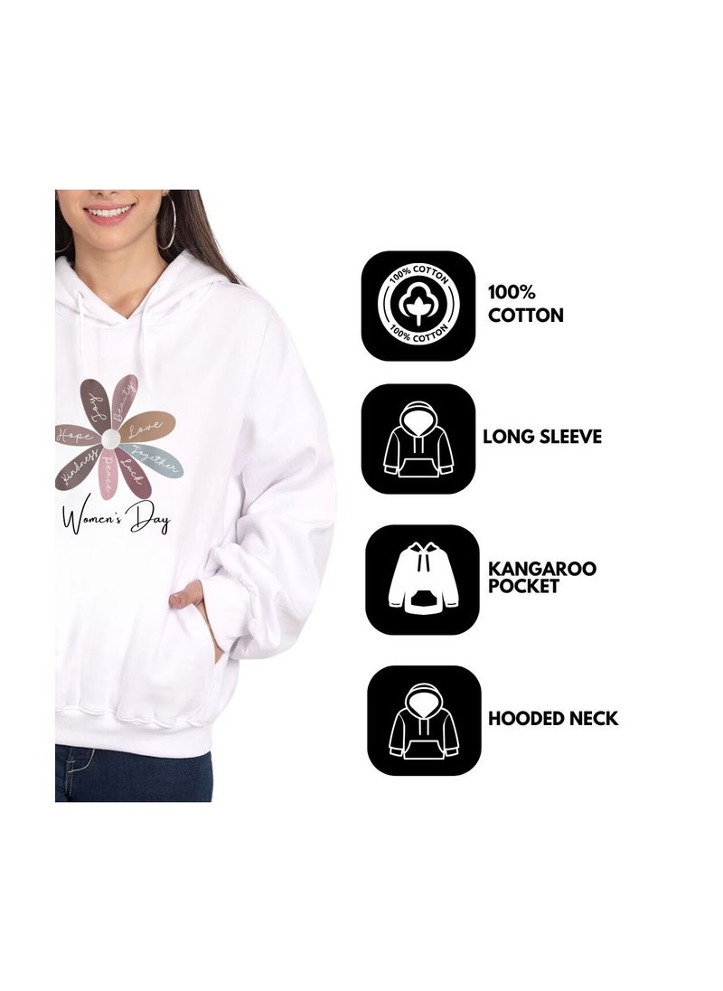 International Women’s Day Hoodie–Full Sleeve,100% Cotton|Soft,Warm&Comfortable|Ideal For Events,Casual Wear&Daily Outfits