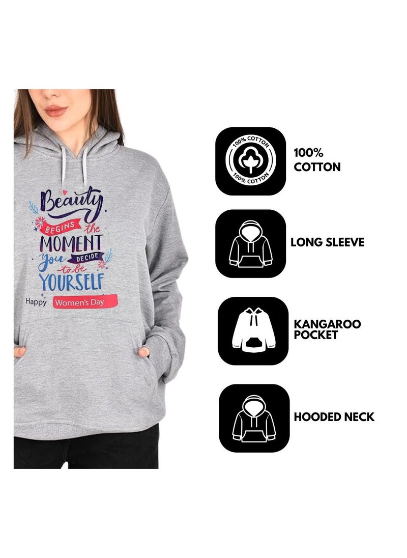 International Women’s Day Hoodie–Full Sleeve,100% Cotton|Soft,Warm&Comfortable|Ideal For Events,Casual Wear&Daily Outfits