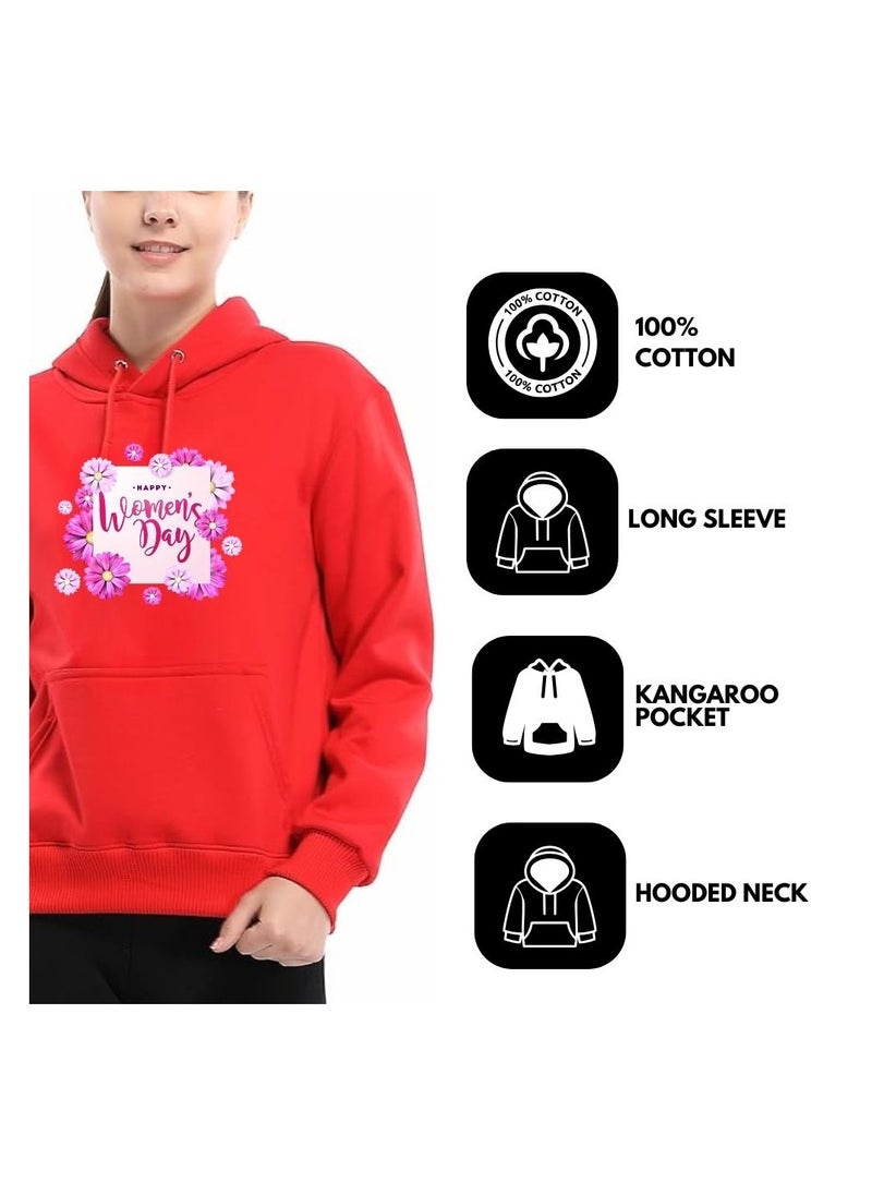 International Women’s Day Hoodie–Full Sleeve,100% Cotton|Soft,Warm&Comfortable|Ideal For Events,Casual Wear&Daily Outfits