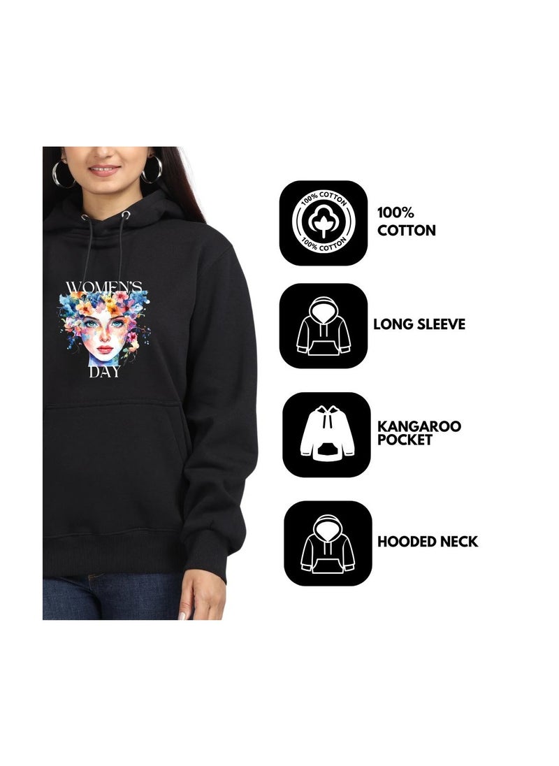 International Women’s Day Hoodie–Full Sleeve,100% Cotton|Soft,Warm&Comfortable|Ideal For Events,Casual Wear&Daily Outfits
